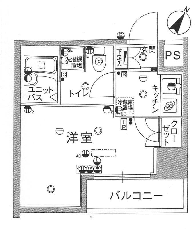スカイコート日本橋人形町第5 604 間取り図