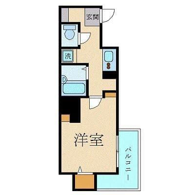 スカイコート日本橋人形町第5 605 間取り図