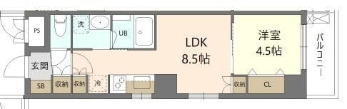 GRAND-MERE横浜大口 302 間取り図