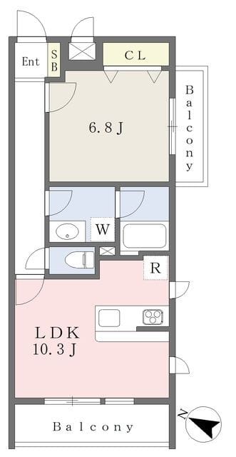エスぺスーラ市野倉 301 間取り図