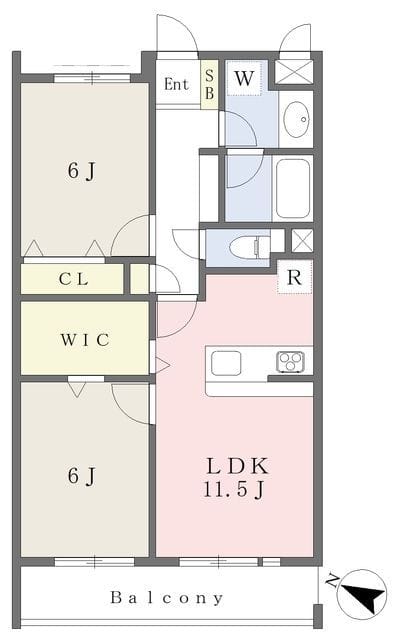 エスぺスーラ市野倉 304 間取り図