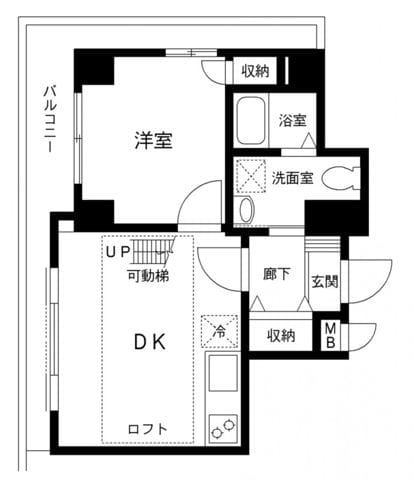 リバーシア佃 701 間取り図