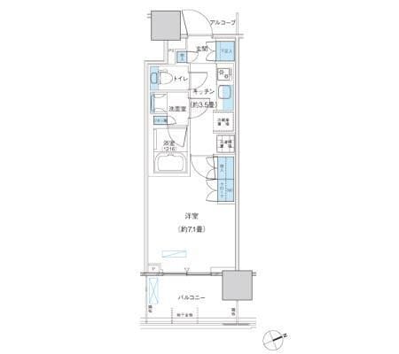 パークシティ柏の葉キャンパス ザ・ゲートタワー ウエスト 1316 間取り図
