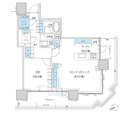 パークシティ柏の葉キャンパス ザ・ゲートタワー ウエスト 1702 間取り図
