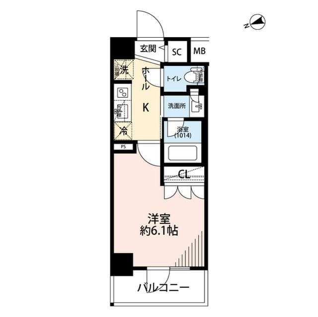 プレール・ドゥーク品川南大井 602 間取り図