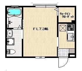 アムール・W 1-B 間取り図