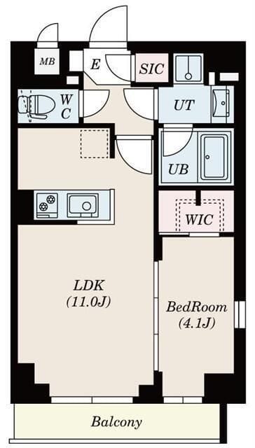 S-RESIDENCE錦糸町South 801 間取り図