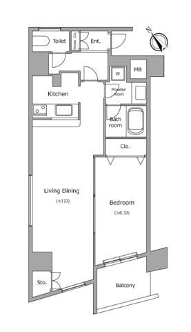 ヴォアラクテ西早稲田 0311 間取り図