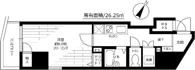 ステージファースト三軒茶屋 101 間取り図