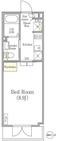 LAPiS南麻布 101 間取り図