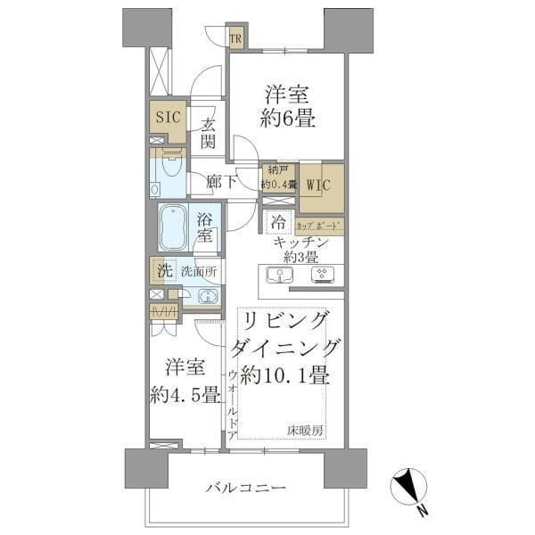 ザ・ガーデンテラス目黒 1204 間取り図
