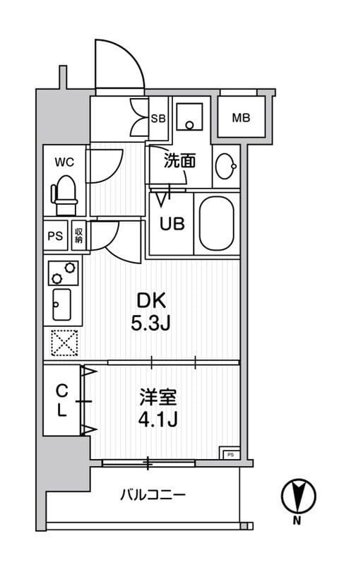 ジェノヴィア南千住スカイガーデン 702 間取り図