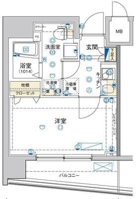 ハーモニーレジデンス東京イーストコア 902 間取り図