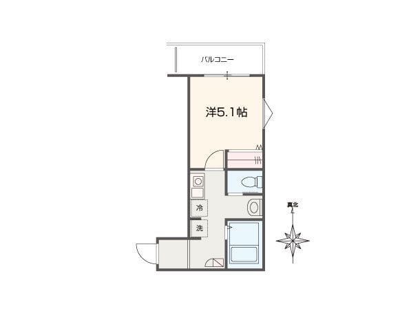 MELLAS北赤羽 205 間取り図
