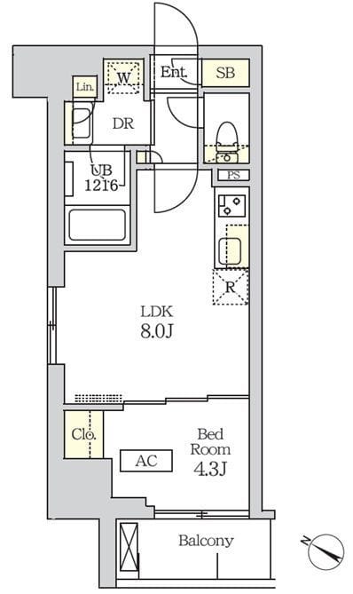 コスモグラシア新宿西早稲田 1201