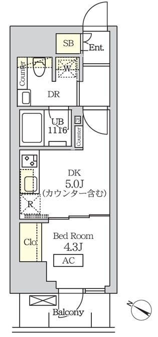 コスモグラシア新宿西早稲田 402