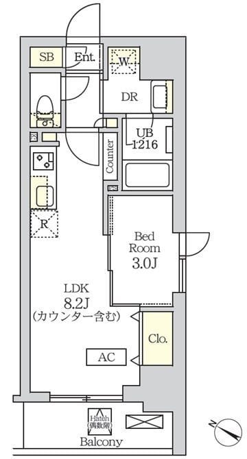 コスモグラシア新宿西早稲田 803