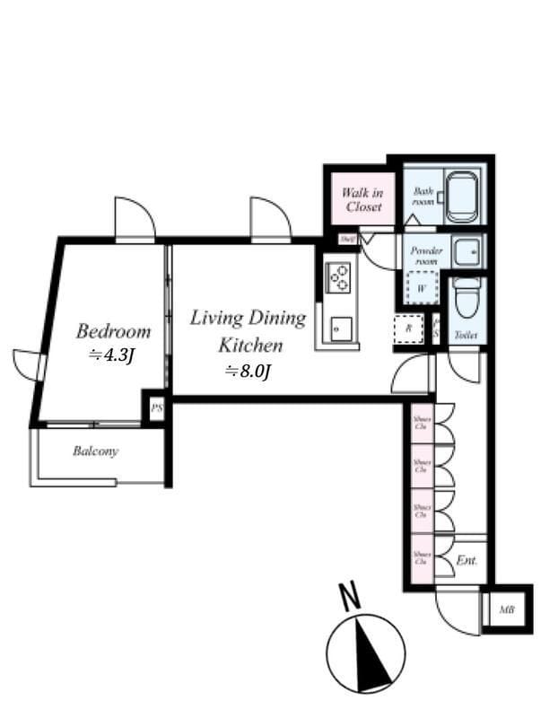 ビバリーホームズ中延Ⅱ 302 間取り図