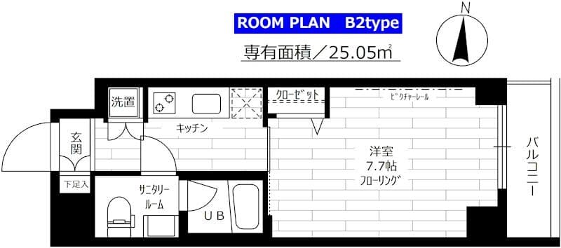 ステージファースト両国南アジールコート 704 間取り図
