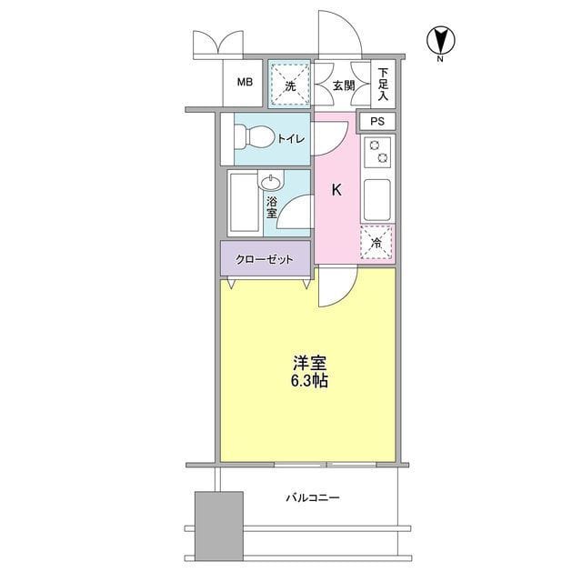 プロスペクト・グラーサ広尾 0703 間取り図