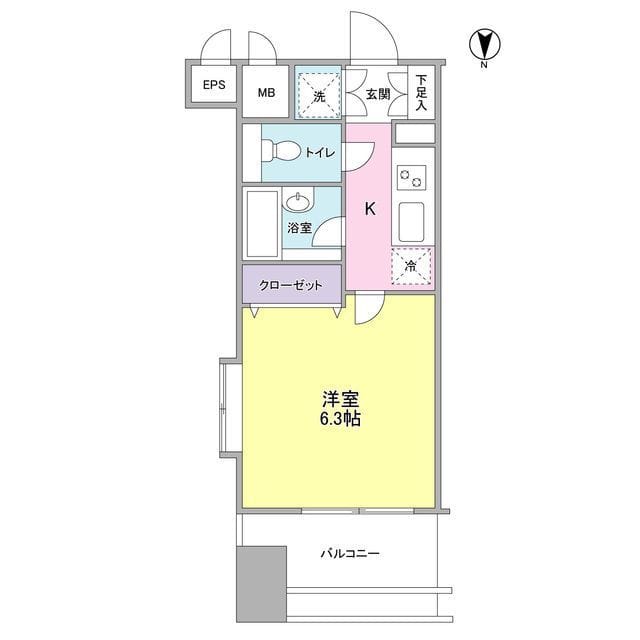 プロスペクト・グラーサ広尾 1201 間取り図