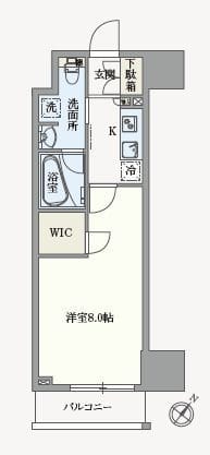 アジールコート汐浜キャナル 0512 間取り図