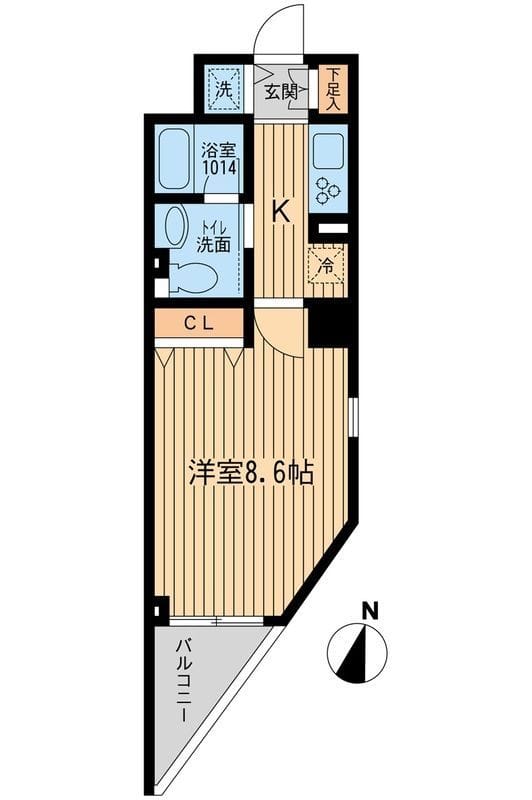 KDXレジデンス幡ヶ谷 0904 間取り図
