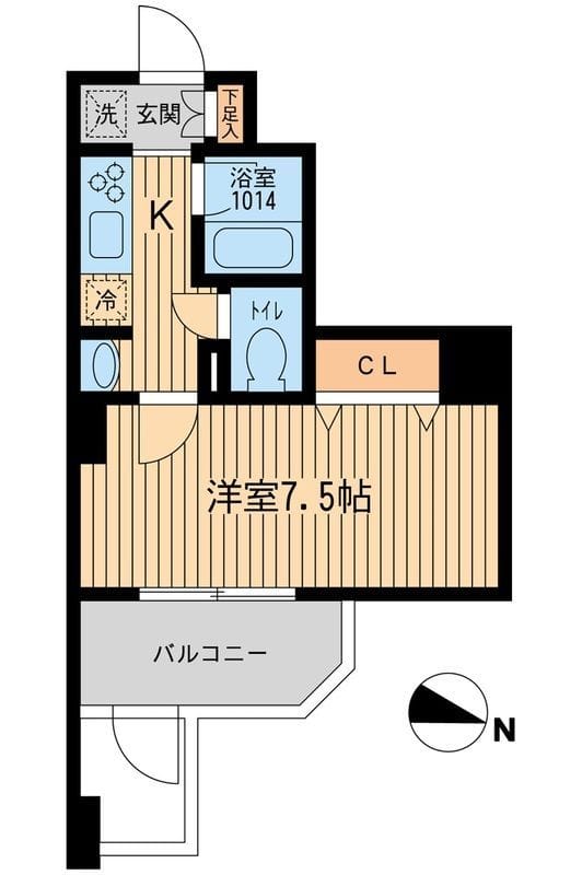 KDXレジデンス幡ヶ谷 1301 間取り図