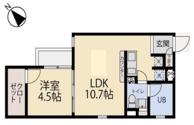セドール代田橋 102 間取り図