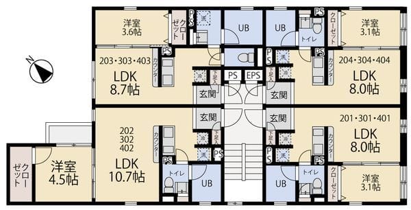 セドール代田橋 204 間取り図