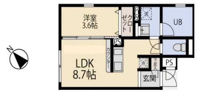 セドール代田橋 403 間取り図