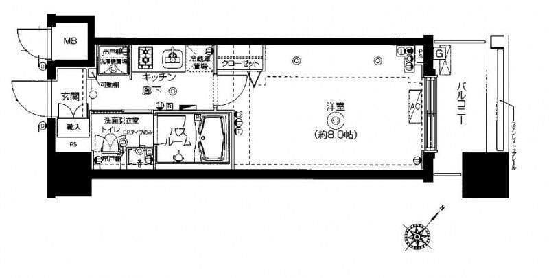 ZOOM池尻大橋 405 間取り図