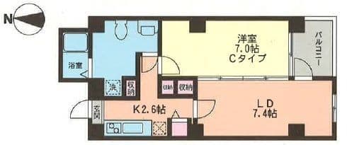 EXE日本橋 801 間取り図