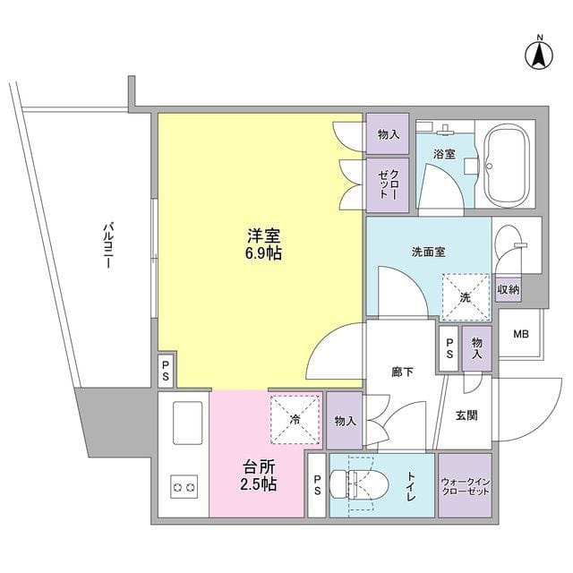 プラウドタワー亀戸 202 間取り図