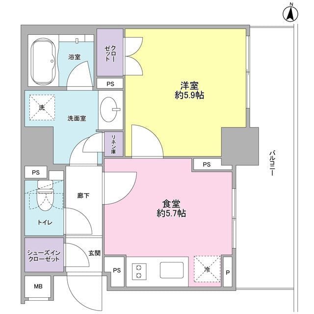 プラウドタワー亀戸 209 間取り図