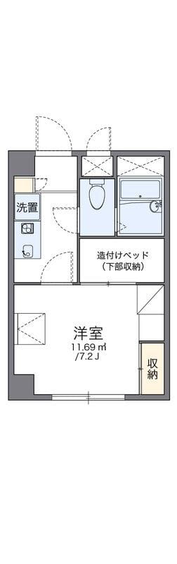 レオパレス御代の台 101 間取り図