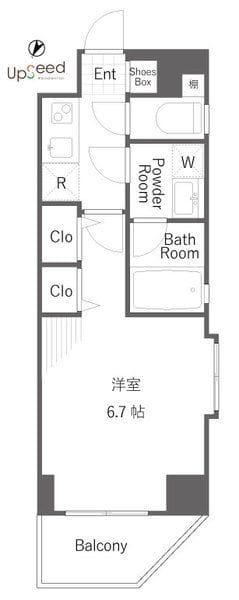 AXAS XEBEC 秋葉原 401 間取り図