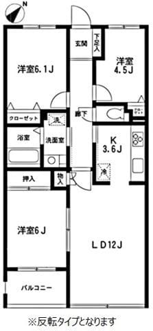 クレールコート芦花公園 104 間取り図