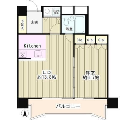 カーサクロヤナギ 404 間取り図