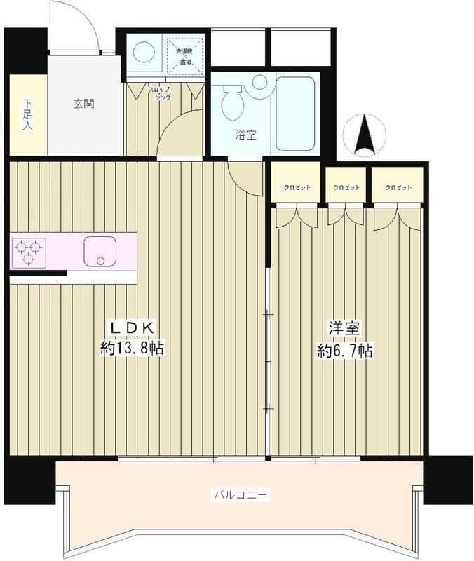 カーサクロヤナギ 504 間取り図