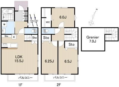上の台ハイツB 101 間取り図