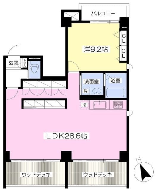 U2フラット 401 間取り図