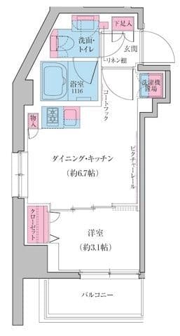 クレヴィアリグゼ雪が谷大塚 0301 間取り図