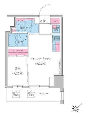 クレヴィアリグゼ雪が谷大塚 0302 間取り図