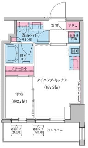 クレヴィアリグゼ雪が谷大塚 0702 間取り図