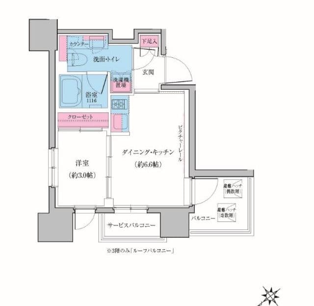 クレヴィアリグゼ雪が谷大塚 0704 間取り図