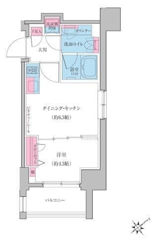 クレヴィアリグゼ雪が谷大塚 1003 間取り図