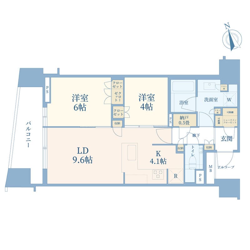 プラウド渋谷東 505 間取り図