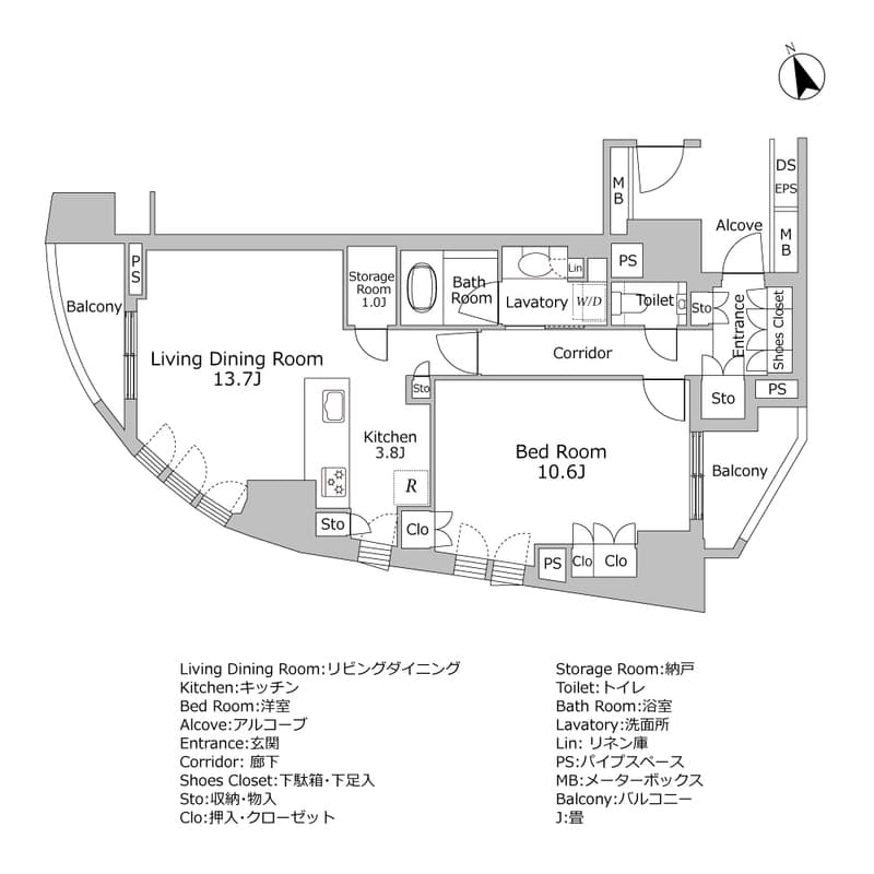 プラウド渋谷東 706 間取り図