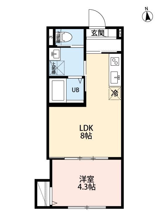 Patria梅島(パトリアウメジマ) 203 間取り図
